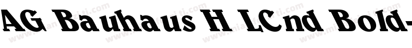 AG Bauhaus H LCnd Bold字体转换